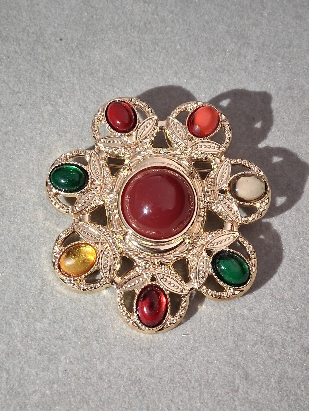 Multicolor Floral Brooch